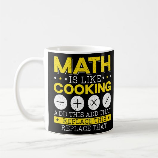 数学は料理数代数の数に似ている コーヒーマグカップ (左)