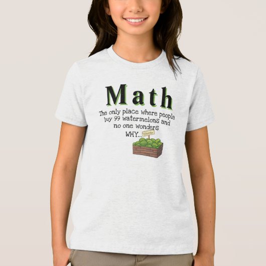 数学は混乱している、数学おもしろいのプン・ユーモア トライブレンドTシャツ (正面)