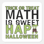 数学は甘いハッピーハローウィンパイ先生 おもしろい スクエアシール