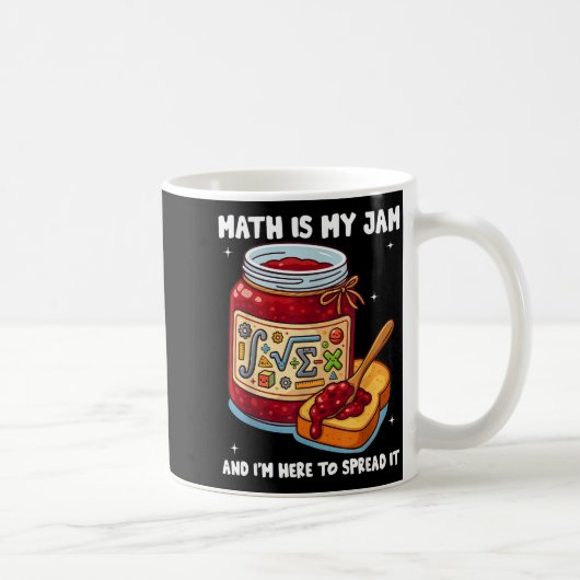 数学は私のジャムです 学校マット コーヒーマグカップ (右)