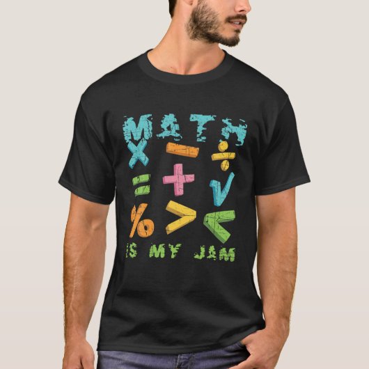 数学は私のジャム先生鑑賞代数学Equati Tシャツ (正面)