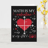 数学は私のバレンタイン 幾何学 数学教師 感謝 カード (黄色い花)