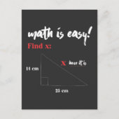 数学は簡単おもしろい数学先生のジョーク ポストカード (正面)