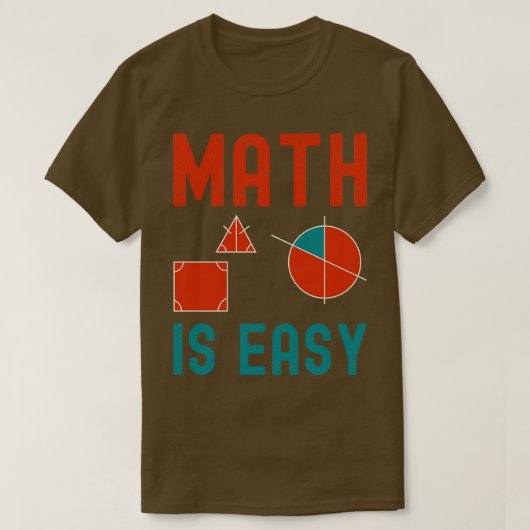 数学は簡単図形5 Tシャツ (デザイン正面)