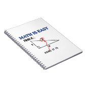 数学は簡単 Funny Notebook – 生徒への最高のプレゼント ノートブック (右側)