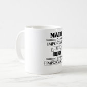 数学は重要だが、クリケットは重要だ コーヒーマグカップ (正面左)