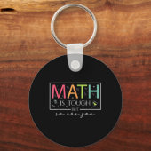 数学は難しいけど数学は新学期T キーホルダー (正面)