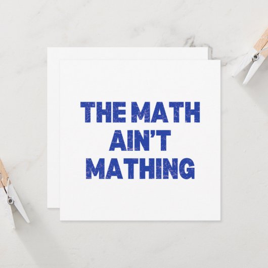 数学は駄目だ カード (正面/裏面インサイチュ)