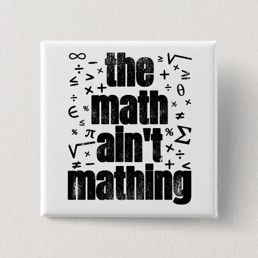 数学は駄目だ 缶バッジ (正面)