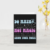 数学は魔法ではない。過程を示せ。数学が楽しいと思えるノート カード (黄色い花)