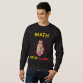数学はNo Prob Llama Math Lovers and Llama スウェットシャツ (正面フル)