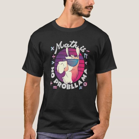 数学はNo ProbLlama数学Llama先生学生 Tシャツ (正面)
