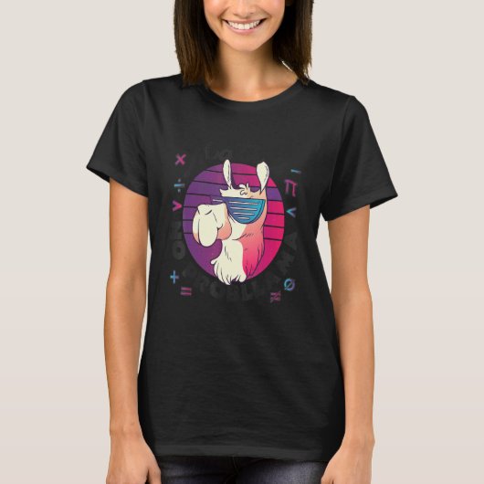 数学はNo ProbLlama数学Llama先生学生 Tシャツ (正面)