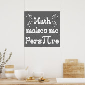 数学はPers-PI-reを作る – Math Piおもしろい Sagon ポスター (キッチン)