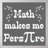 数学はPers-PI-reを作る – Math Piおもしろい Sagon ポスター (正面)
