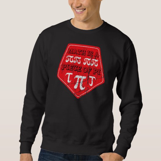 数学はPiの日の一部3 14 3月14日Math Tea スウェットシャツ (正面)