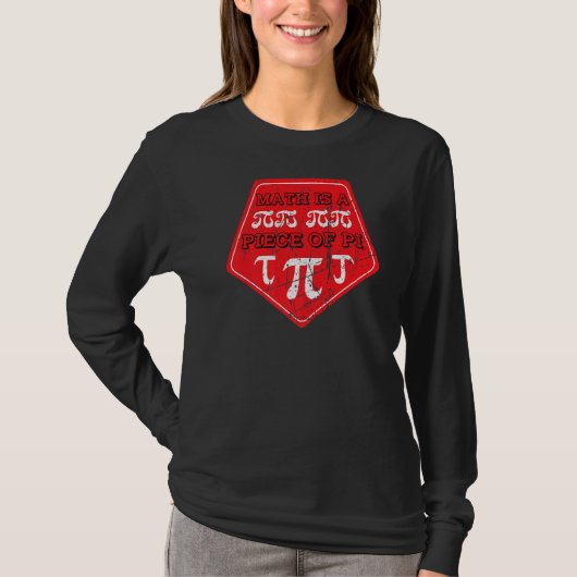 数学はPiの日の一部3 14 3月14日Math Tea Tシャツ (正面)