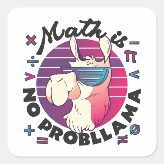 数学はProbLlamaではない スクエアシール (正面)