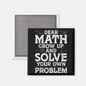数学よ大人になれ 自分の問題は自分で解決してね 数学 マグネット (正面/裏面)