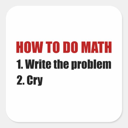 数学をする方法 スクエアシール (正面)