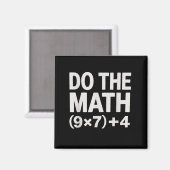 数学をやってみよう 67 おもしろ ６ ７ メンズ レディース 紅茶 マグネット (正面/裏面)