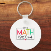 数学をやり遂げろ 67 おもしろミーム メンズ レディース 紅茶 キーホルダー (正面)