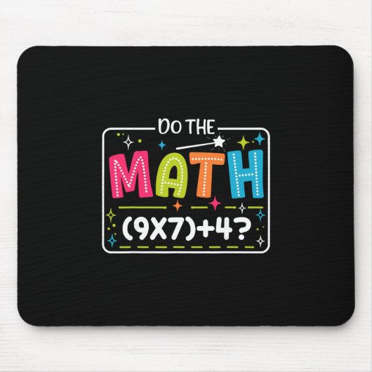 数学をやろう 67 ミーム マッチ先生 面白い マウスパッド (正面)