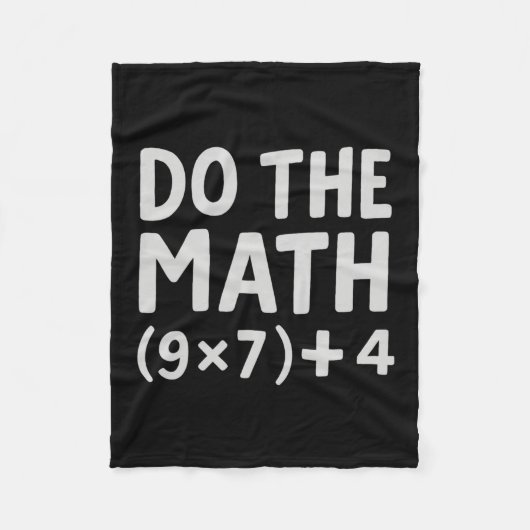 数学をやろう 67 Meme  フリースブランケット (正面)