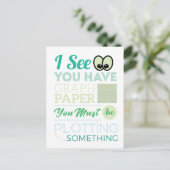 数学をプロットするグラフ紙がおもしろいある ポストカード (スタンド正面)