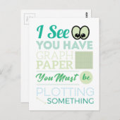 数学をプロットするグラフ紙がおもしろいある ポストカード (正面/裏面)