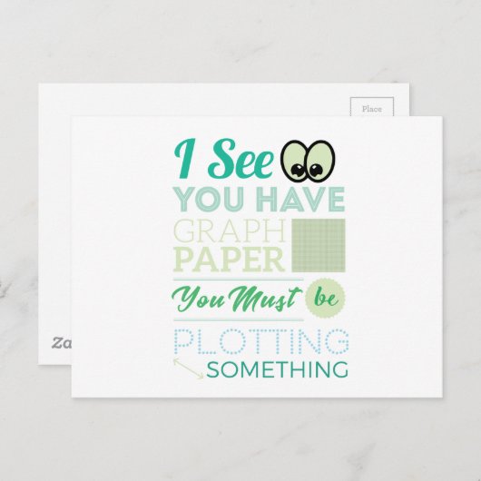 数学をプロットするグラフ紙がおもしろいある ポストカード (正面/裏面)