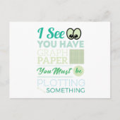 数学をプロットするグラフ紙がおもしろいある ポストカード (正面)