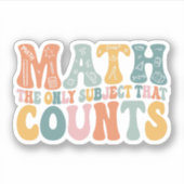 数学を数える唯一の主題先生 シール (正面)