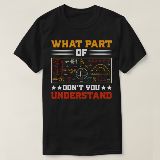 数学を理解していない部分先生 Tシャツ (デザイン正面)