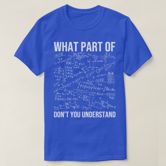 数学を理解していない部分先生 Tシャツ (デザイン正面)