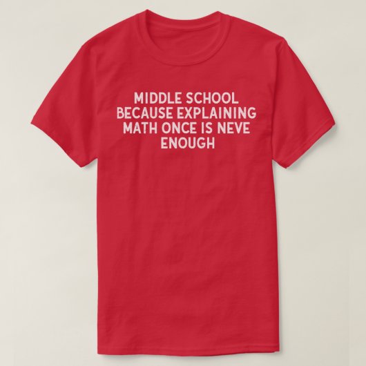 数学を説明するため中学校 Tシャツ (デザイン正面)