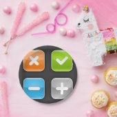 数学アイコン ペーパープレート (パーティー)