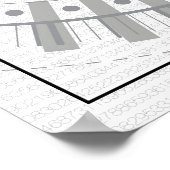 数学アート – 積分 ポスター (角)