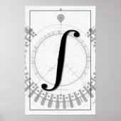 数学アート – 積分 ポスター (正面)