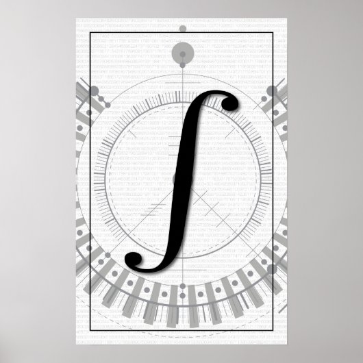 数学アート – 積分 ポスター (正面)