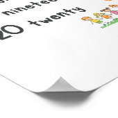 数学ウォールデコール幼稚園20名にカウント ポスター (角)