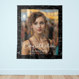 数学エレガントおめでとう写真卒業 タペストリー