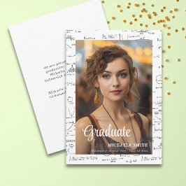 数学エレガント写真大学の卒業 案内状