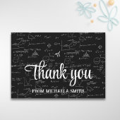 数学エレガント式のスクリプトの卒業 サンキューカード