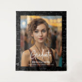 数学エレガント手書きスクリプト写真の卒業 タペストリー (正面)