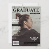 数学エンジニアリング雑誌の写真卒業 招待状 (正面)