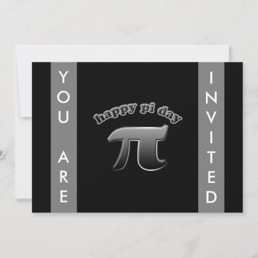 数学オタクのための全国πの日 3月14日 招待状 (正面)
