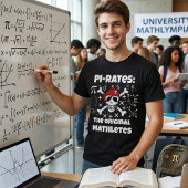 数学オタク 面白い数学 海賊 ドクロ 教師 ユーモア Tシャツ