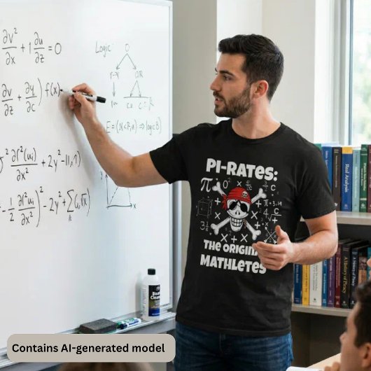 数学オタク 面白い数学 海賊 ドクロ 教師 ユーモア Tシャツ