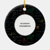 数学カラフル方程式の数式 セラミックオーナメント (裏面)